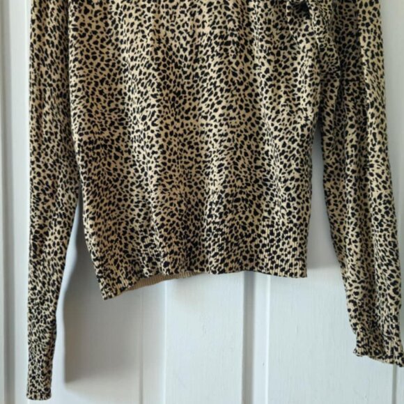Mercer & Madison Turtleneck Sweater Leopard Print Sz S - Picture 4 of 4